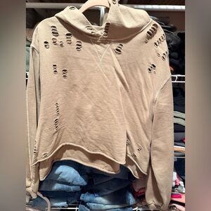 Chelsea DeBoer for Lily & Lottie distressed hoodie